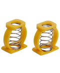 Heavy Duty Yellow Hinge Clamp Spring C Buckle For Brompton Folding Bike Repair Kit Seamless Fit No Tools Needed Plastic Steel Frame Fix Upgrade, pair