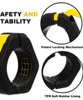 2 Inch Olympic Barbell Clamps With Non Slip Quick Release Collars For Heavy Lifts and safety grip, patent locking mechanism