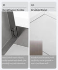 Rock Solid Stainless Steel Access Panel Door With Rugged Handles For Drywall Inspection And Hvac Plumbing Service Shaft Covers 39 Inch Square Hole showing metal swivel centre and brushed panel details.