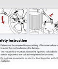 Safety instructions for 800 Nm Manual Torque Multiplier Tool With 3.4 To 1 Ratio, One Half To Three Quarters Inch Drive Adapter