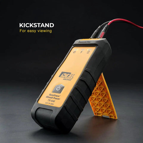 SureTrace Digital Circuit Tracer And Circuit Breaker Finder For 0-480V AC DC with kickstand for easy viewing