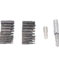 Get Your Hands On This 22-Piece Broken Bolt Remover Kit Made From Tough High-Speed Steel To Easily Extract Stuck Stripped Screws And Nuts With Built-In Drill Bit Holders For Serious Home And Auto Jobs., 22-piece HSS broken bolt remover bits with holders