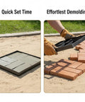 Cross Square Garden Pavement Mold Set For DIY Stepping Stones Reusable Concrete Forms; shown with brick pattern