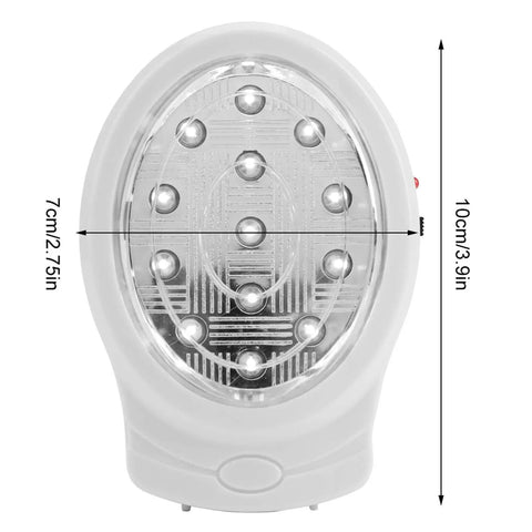 Slick Rechargeable Emergency Light Featuring Auto Trigger For Power Outages US Plug with 13 bright LEDs, compact design.