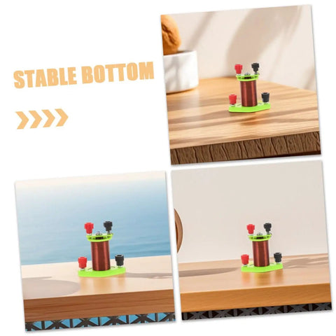 Hands On Induction Coil Kit Two Pack For Physics Lab Dual Coil Transformer on wooden tables, showcasing stability design