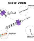 Detailed view of Pro Grade Tungsten Steel Micro Drill Bits Set 0.3 to 1.2 mm with purple locating ring and spiral groove design
