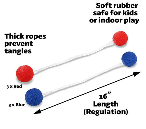 Ladder Toss Game Set With Two Durable Targets, Score Trackers, Six Soft Rubber Bolos And Travel Carrying Case For Backyard Fun