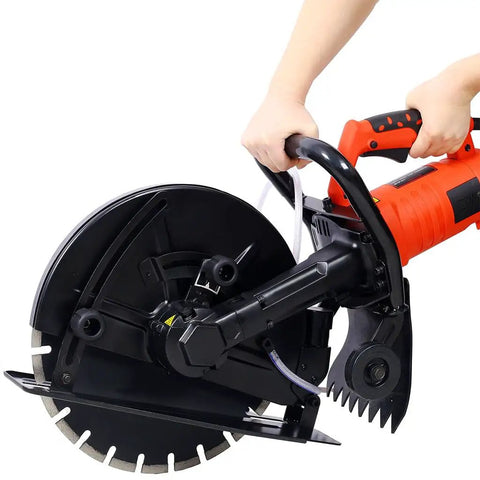 Heavy Hitter 14 Inch Electric Concrete Saw With Kickass 15 Amp Motor And Razor Sharp Diamond Blade for precise cutting.