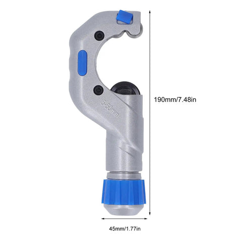 Pro Grade Tube Cutter With Clean Burr Free Cuts From 5 To 50mm for copper aluminum and stainless steel pipes, side view