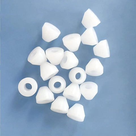 20 Pack Insulating Pen Bushings For Woodturning, White Nonstick Durable Synthetic Bushings For CA Finishing And Turning, 0.43 Inch Diameter
