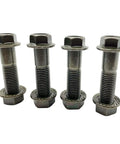 Four heavy duty 1.5 inch flange bolts from Go Kart Engine Mount Bolt Kit For Predator And Tillotson Engines, grade 5, front view.