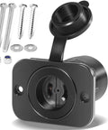 12V Downrigger Receptacle With Waterproof Cap For Scotty Depthpower Electric Downriggers Replacement Socket 2126 shown with screws