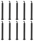 Tough As Nails Matte Black Handrail Post For Deck And Balcony 35 Or 37 Inch holeless railing bracket, set of ten for outdoor use.