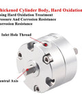 Heavy Duty Single Vane Swing Rotary Pneumatic Actuator Built Tough With A Rock Solid Seal And No Hassle Mounting close-up showing inlet thread and central axis.