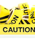 Yellow Caution Tape With Stripes, 3 Inch Wide By 200 Feet Long, High Visibility Vinyl Safety Tape With Permanent Adhesive