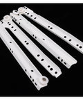 Hella Smooth Ball Bearing Drawer Slides Side Mounted Two Section Heavy Duty Cabinet Tracks With Zero Wobble And Full Extension Cold Rolled Steel Design Built To Last Silent Glide Operation One Pair Of Twelve Inches white drawer slide tracks with smooth gliders.