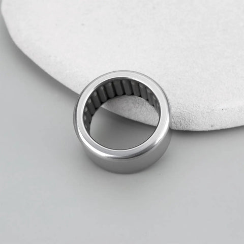 Two Pack B-128 Needle Bearing Set In Bearing Steel Heavy Duty Three Quarters Inch Inner Diameter One Inch Outer Diameter Half Inch Width