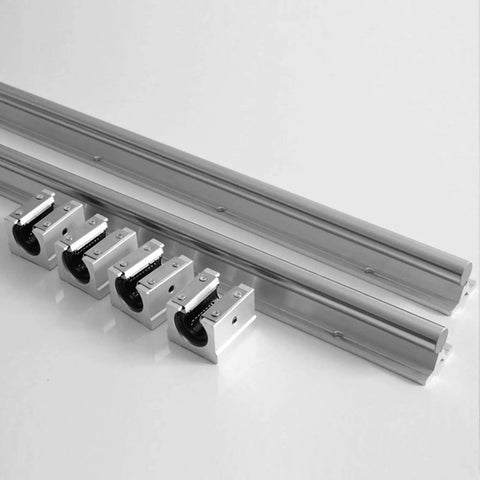 Dope 20mm Linear Rail Kit With 2 Rails And 4 SBR20UU Blocks For CNC Engraving 3D Printing And Small Motion Machines Fully Supported Stainless Steel Guide Rail For Precision Cutting And Long Travel 1200mm And 1500mm, 2 stainless steel rails with 4 blocks