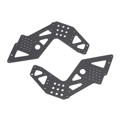 Carbon Fiber RC Car Side Panels Set, Ultra Light Yet Strong Chassis Panels for Off-Road Racing, 2 Pieces, DIY Upgrade