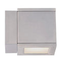 Rubix LED Outdoor Wall Light Fixture Dark Sky Friendly Single Light 3000K Warm White Brushed Aluminum IP65 Weatherproof