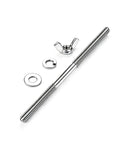 Top Shelf 304 Stainless Steel Air Cleaner Stud Kit With 5 Inch Mounting Hardware And Quarter Inch Thread Rock Solid Wing Nut Assembly.