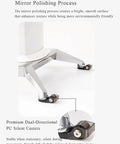 Close-up of No Sweat Adjustable Height Rolling Drafting Desk with premium dual-directional PU silent casters for easy mobility.