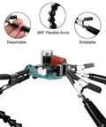 Five Flexible Soldering Helping Hands With 3X Magnifying Glasses, Third Arm Tool showing 360° rotatable detachable arms and clips.