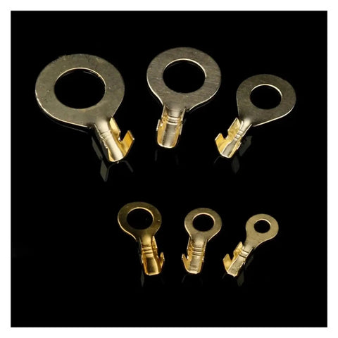Get Your Crimp On With 150pcs Ring Lugs Eyes For M3 To M10 Copper Wire Connectors Non Insulated Cable Lug Assortment Kit, copper ring lugs