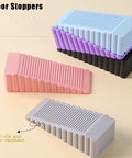 Stacked Eight Piece Rubber Door Stopper Wedge Set For Small Gaps Under 0.98 Inches Compact Lightweight Super Handy Non Slip Grip