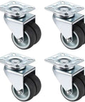 Smooth As Butter 2 Inch TPR Swivel Caster Wheels With 360 Degree Rotation And Rock Solid 110 Lb Capacity For Furniture Carts Workbenches And Shop Gear In Cool Gray Pack Of Four