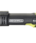 Side view of Sonicrafter 10 Piece 4.5 Amp Variable Speed Oscillating Multi Tool Kit With Soft Case, showing 10 foot cord and blade.