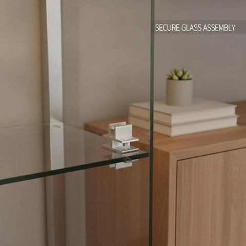 Beefy Aluminum Alloy Shelf Clip For Glass Partitions Heavy Duty Connector For Cabinets And Displays securing glass panel to frame
