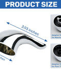 Universal Tub And Shower Lever Handle Replacement For Posi-Temp And Moentrol Valves, Easy Turn Chrome Finish product size shown