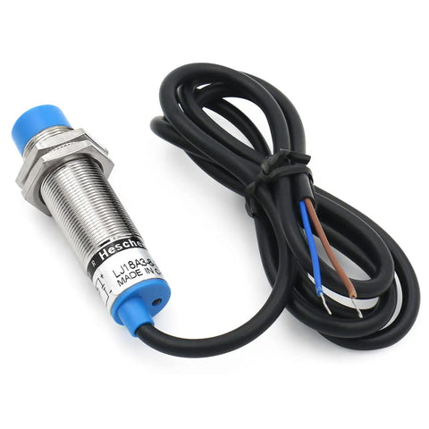 Inductive Proximity Sensor Switch M18 Non Shield Type With 8mm Sensing Range, 10 To 30V DC, 200mA, NPN Normally Closed Three Wire, Blue Housing, 18mm Mounting Hole, LJ18A3 8 Z AX Compatible Workhorse For Industrial Automation, 3-wire leads
