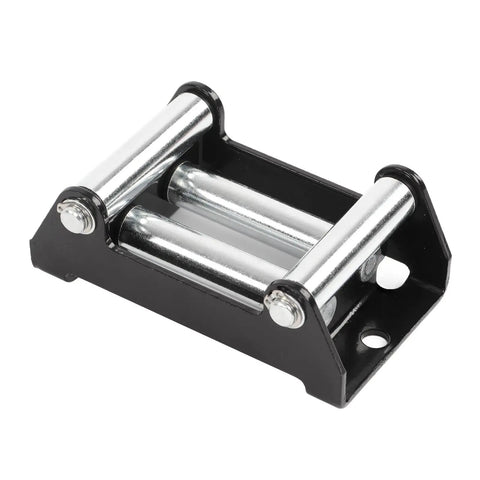 Rock Solid 2500 Lb Electric Power Tow Winch With Remote Control For ATVs And UTVs, black roller fairlead for smooth cable guidance.