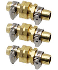 Garden Hose Repair Kit With Clamps Six Piece Set Male And Female Connectors For Three Quarter Inch Or Five Eighth Inch Hoses