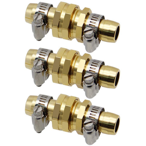 Garden Hose Repair Kit With Clamps Six Piece Set Male And Female Connectors For Three Quarter Inch Or Five Eighth Inch Hoses
