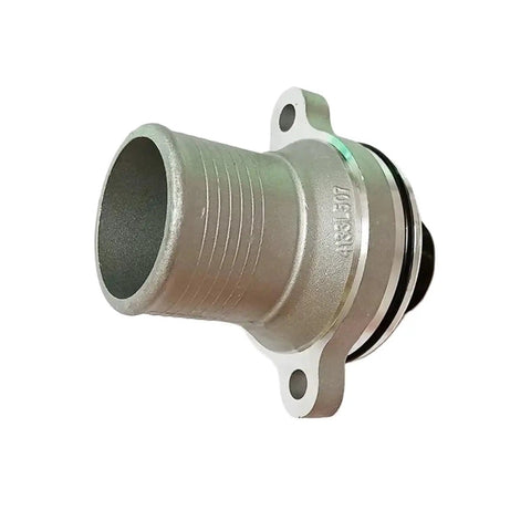 Heavy Duty Engine Coolant Thermostat Housing Assembly Direct Replacement For Perkins 1103 1104 Series Diesel, metal material, side view.
