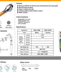 Vitamin C Shower Head With Water Filter Set, product specifications and installation details shown in technical diagram