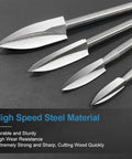 High speed steel engraving bits from Savage Sharpness Hss Wood Carving Tool Kit for Rotary Tool, precise cutting edges.