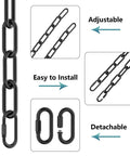 Six Foot Industrial Black Light Fixture Chain for Pendant Chandeliers with adjustable detachable links