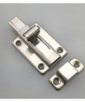 Heavy Duty Stainless Steel Sliding Door Barrel Bolt Spring Latch Gate Lock with polished chrome finish for garden fence.