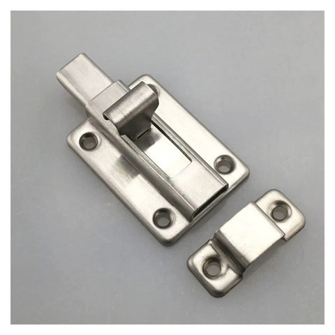 Heavy Duty Stainless Steel Sliding Door Barrel Bolt Spring Latch Gate Lock with polished chrome finish for garden fence.