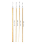 4 Piece Solid Brass Rod Kit For DIY Makers And Craft Projects Polished Round Brass Bars 0.16 Inch 0.20 Inch 0.24 Inch 0.31 Inch Diameters And 7.8 Inch Length Versatile For Jewelry Making Woodworking Design Tools And Prototyping, showing four polished brass rods of varying diameters.