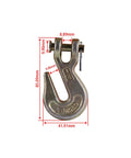1/4 Inch Chain Hooks G70 Clevis Grab Hooks For Crane Trailer Truck Transport With Load Limit Of 3600 Lbs Zinc Finish Alloy Steel