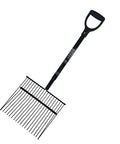Stall Fork Tool Heavy Duty Tempered Steel Tines With D Grip Handle For Gardening Farming Bedding Yard Clean Up And Transferring Hay 38 Inch Made In USA