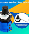 3590S-2-501L 500 Ohm 10-Turn Rotary Wire-Wound Precision Potentiometer, 2-Pack with Knob and Wrench, Compact 22x38mm