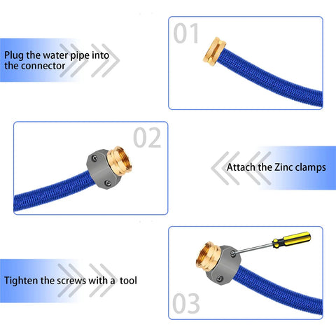 Installation guide for Garden Hose Repair Kit With Zinc And Aluminum Male And Female Fittings Fits 3/4 Inch And 5/8 Inch Hoses