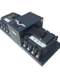 Dual Power Source Transfer Switch 4P-100A CB Class Automatic Transfer Switch, black metal unit with terminal blocks