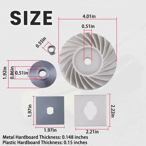 Heavy Duty Blade Mounting Hardware Assembly For Ryobi 20 Inch 40V Brushless Lawn Mower Deck Replacement Kit size measurement details